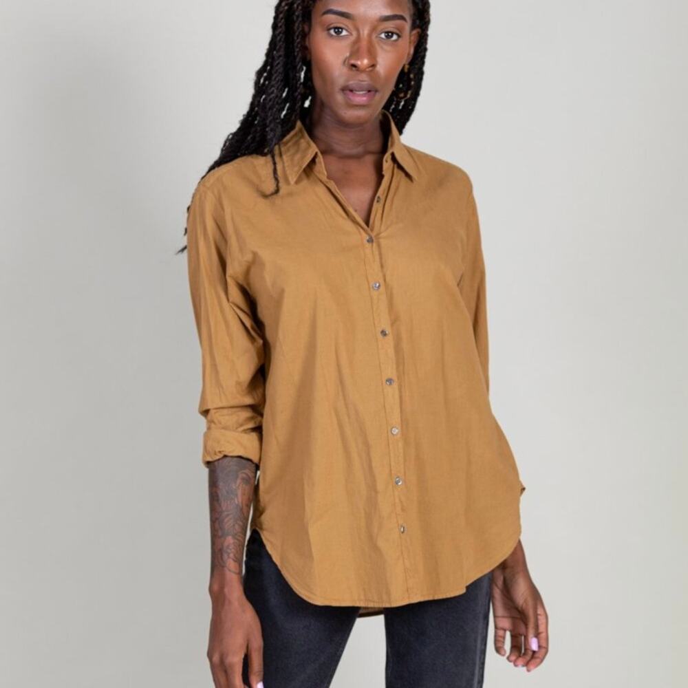 Xirena Beau Shirt - Khaki - Golden Tan - Button Down Shirt - Size XS